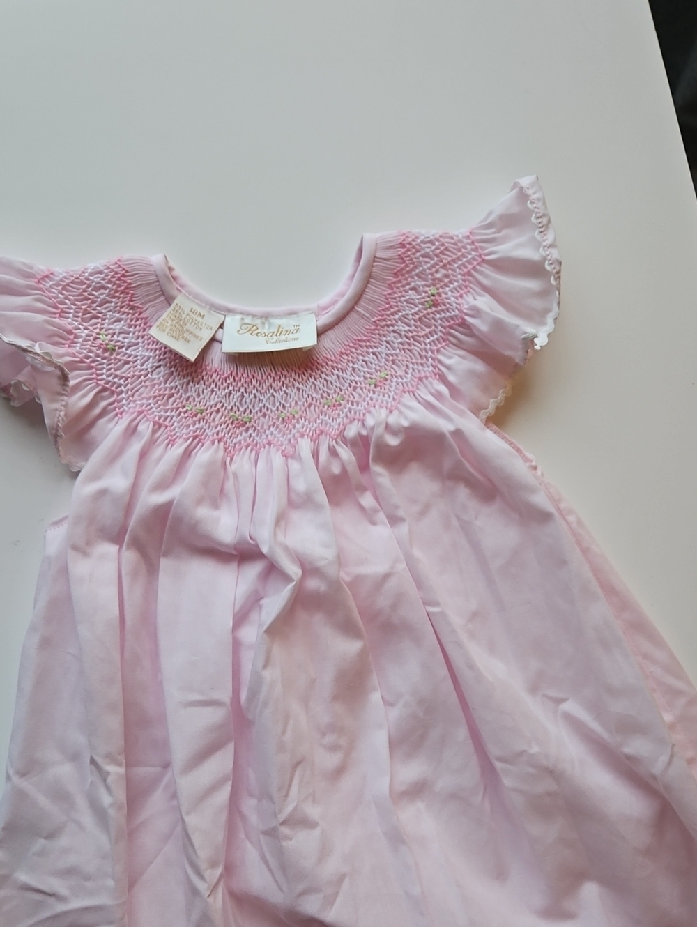 Rosalina Pink Smocked Casual Dress for Girls